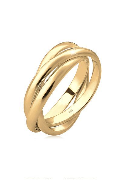 ELLI Ring Damen Trio Wrap Basic aus 925 Sterling Silber