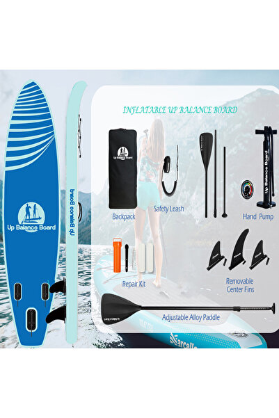 Up Balance Board Şişme sup board/stand up paddle board 310x76x15 cm Mavi Beyaz