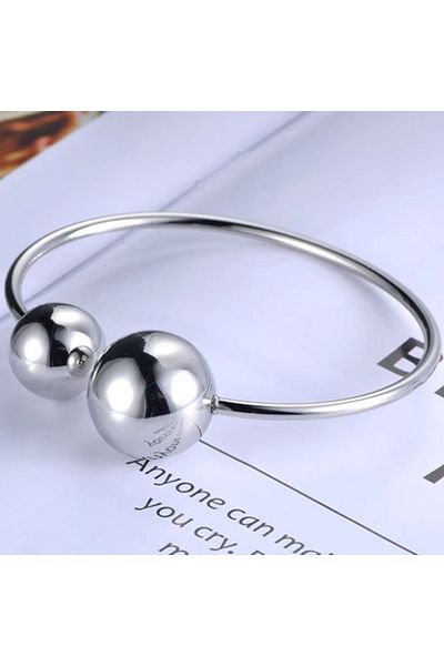 REDz Accessories Brățară Elegance pentru femei, reglabilă, oțel inoxidabil, argintiu
