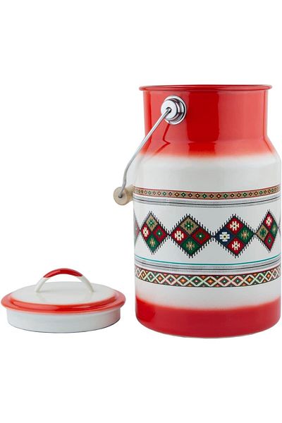 ALSAIF Enamel-coated Butter Dish With Mircaz Design From Al Saif, 2l Capacity, Multiple Colors