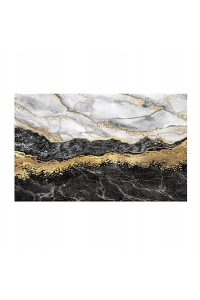 varioshop Covoraș de baie, design elegant, multifuncțional, antiderapant, lavabil, model marmorat, 80 x 50 cm