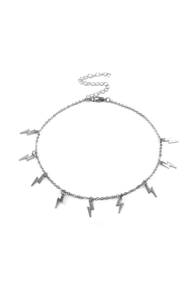 REDz Accessories Τσόκερ Lightning, Μποέμικο Στυλ, Γυναικείο, Ανοξείδωτο Ατσάλι, Ασημί