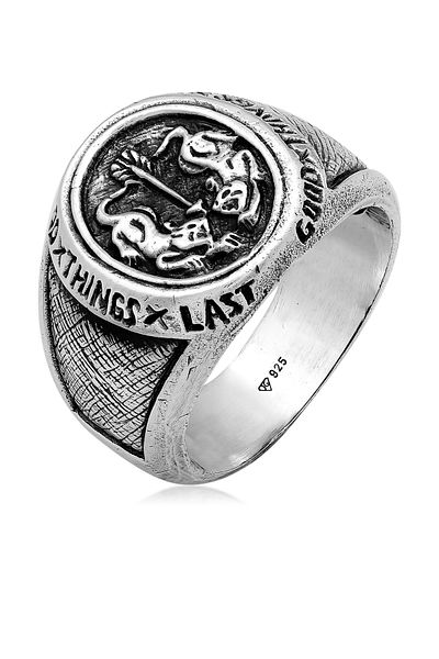 HAZE & GLORY Ring Hg - Ring Herren Aus 925 Sterling Silber, Schmuck Herren, Silberring Oxidiert, Coo