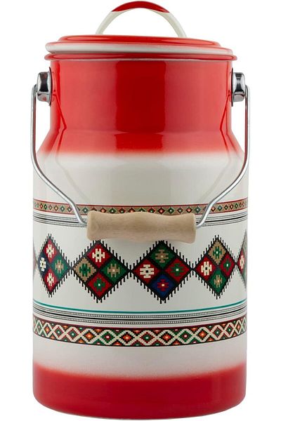 ALSAIF Enamel-coated Butter Dish With Mircaz Design From Al Saif, 2l Capacity, Multiple Colors