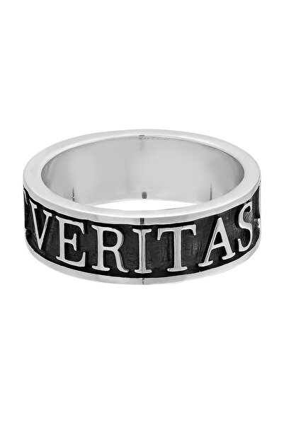 KUZZOI Ring Herren Band Schriftzug Massiv in 925 Sterling Silber