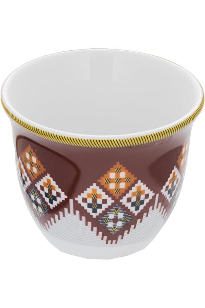 ALSAIF Al-saif Arabic Coffee Cup Set Of 12 Pieces Made Of Porcelain, Multicolor