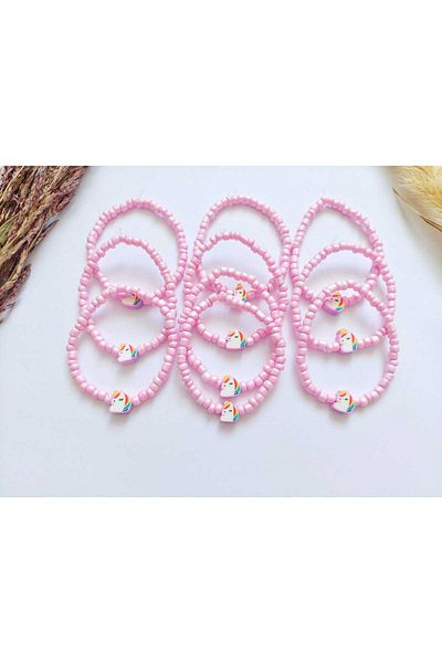 REN AKSESUAR Girl's Unicorn Bracelet, Graduation, Birthday, Party, Nursery, Kindergarten 10 Pcs