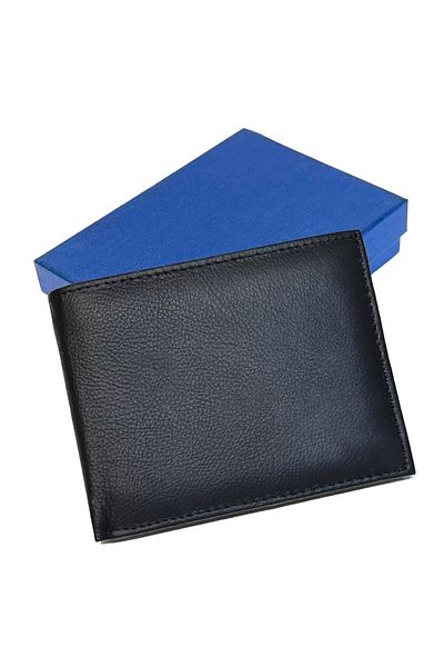 REDz Accessories Genuine Leather Wallet, Grande Model, for Men, Horizontal, Black