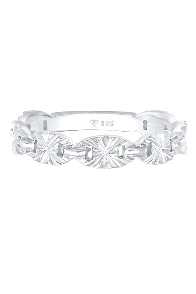 ELLI Ring Damen Bandring Plättchen Stern Look Elegant Trend Blogger in 925 Sterling Silber