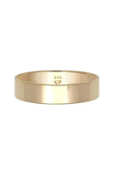 ELLI Ring Damen Band Basic Verlobung Hochzeit Paar in 585 Gelbgold