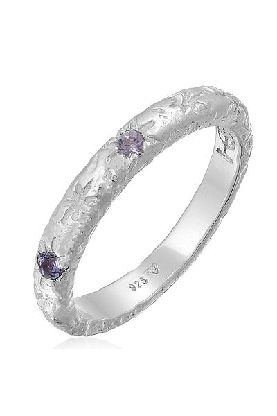 HAZE & GLORY Starlover 925 Silber Tansanit Ring - Bandring Stern