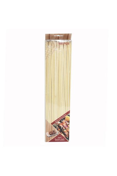 HF 100-piece natural wooden barbecue skewers, 35 cm