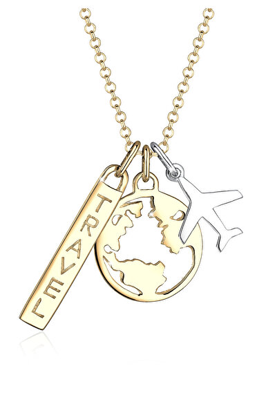 ELLI Halskette Damen Globus Anhänger Stilvoll in 925 Sterling Silber