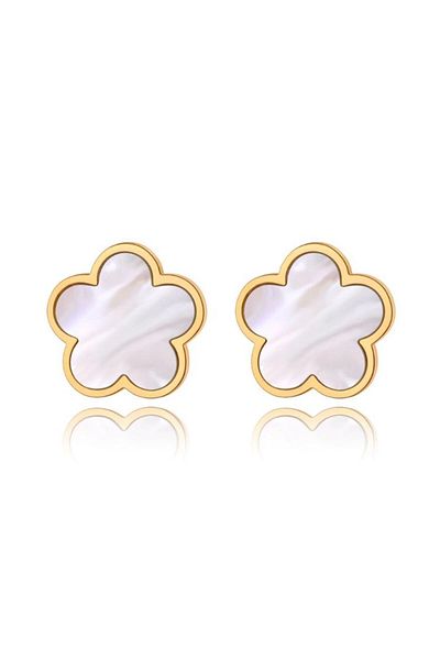 REDz Accessories Floral Element Earrings, Gold