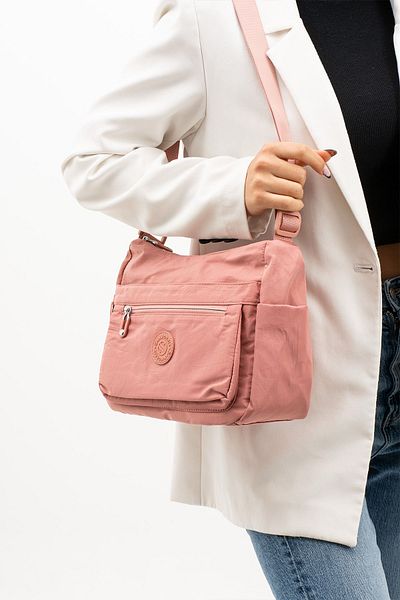 H&D COLLECTİON Πολύχρηστη αδιάβροχη σατέν δερμάτινη τσάντα χιαστί και ώμου με 6 θήκες 4008