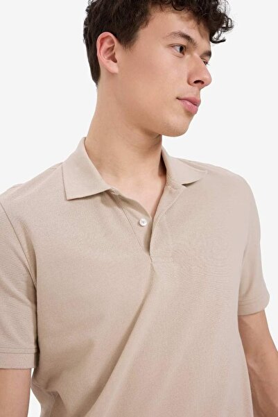 DeFacto 100% Cotton Regular Fit Short Sleeve Basic Plain Pique Fabric Polo T-Shirt C1293Ax25Sp