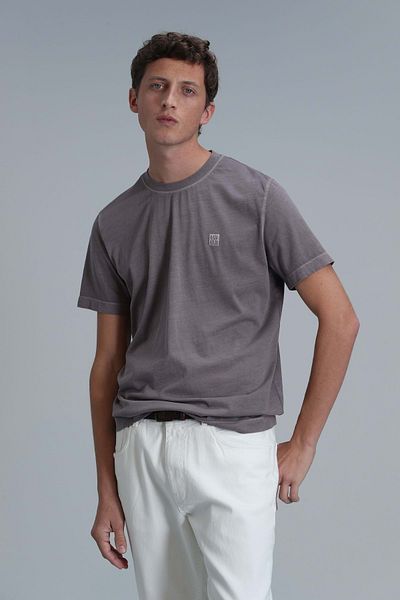 Lufian 111020216 Sarder Men's Basic T-Shirt Men's T-Shirt Mink