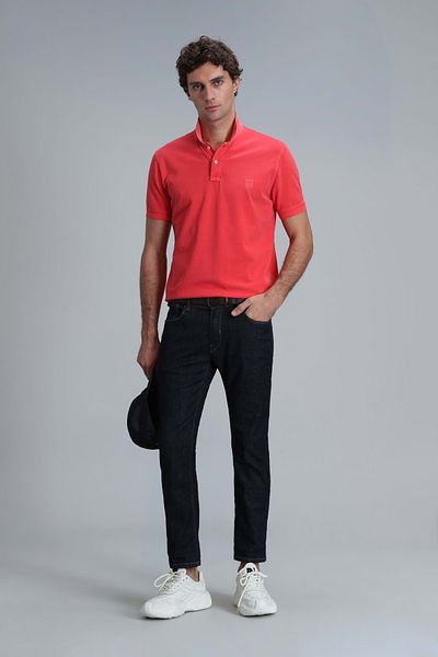 Lufian 111040163 Vernon Smart Polo Neck T-Shirt Men's T-Shirt Orange