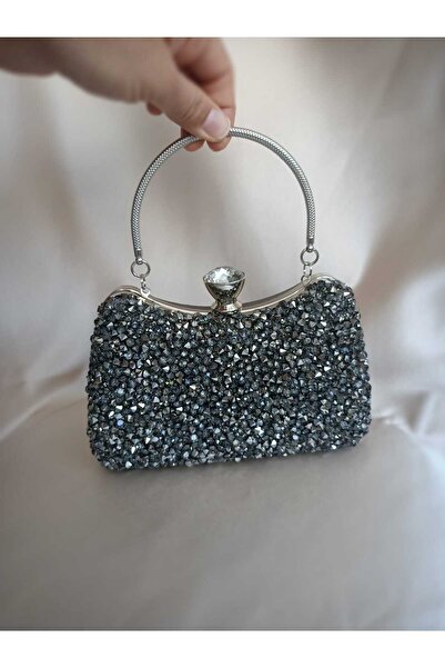 Gül karatekin gk Rochie de seară pudră pentru femei Real Crystal Rough Stone Invitație pentru ocazie specială Portofoliu și geantă clutch