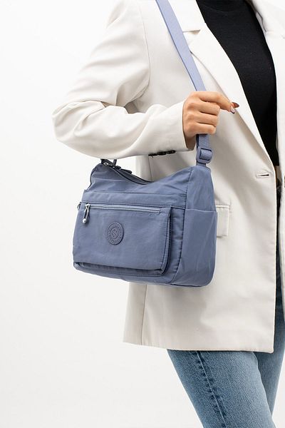 H&D COLLECTİON Geantă de umăr și crossbody din piele satinată, foarte utilă, cu 6 compartimente 4008