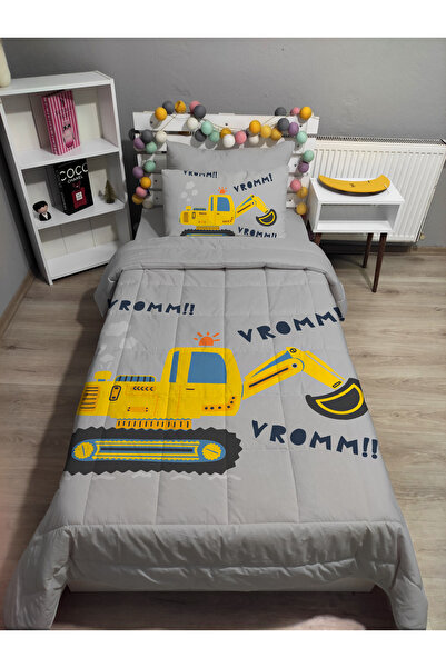 yok yok evim eve dair her şey Kapitone Gri Büyük Kepçe 4parça(%100PAMUK 100X200 LASTİKLİ ÇARŞAFLI)tek Kişilik Yatak Örtüsü Takımı