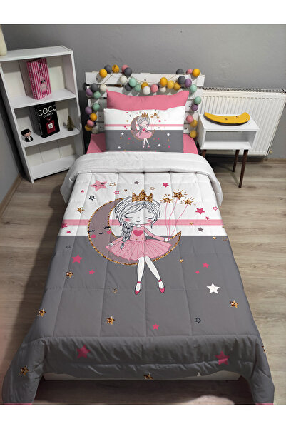 yok yok evim eve dair her şey Kapitone Bordürlü Ay Ve Kız 4parça(%100PAMUK 100X200 LASTİKLİÇARŞAFLI)tek Kişilik Yatak Örtüsütakımı