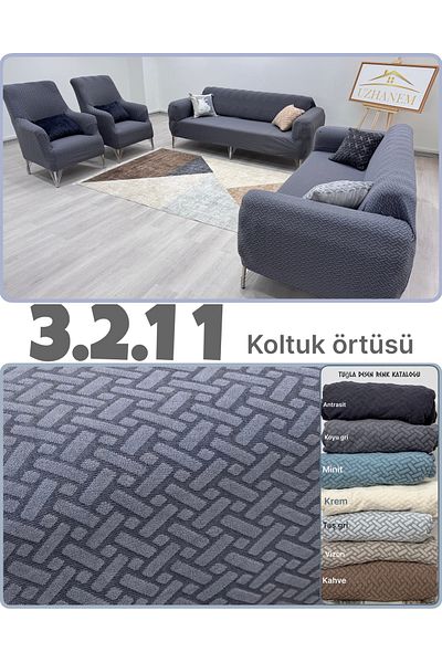 uzhanem Home Textile Seat Cover and Cover Set - 3.2.1.1