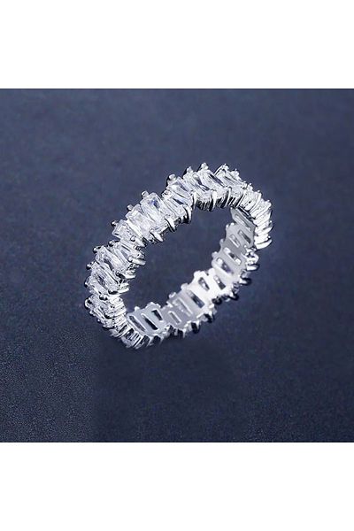 REDz Accessories Inel Destiny, Cristale Zirconia, Femei, Oțel inoxidabil, Argint - Mărime 6 (57MM)