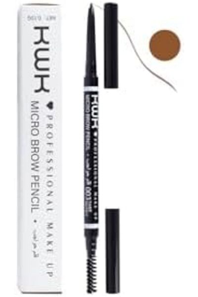 Generic Professional Mini Eyebrow Definer Pencil from KWK, Dark Brown 003, Dual-Ended with Spoolie Brush and