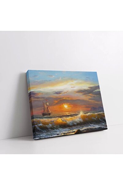 VOGLOO Captain Sunset on Board Canvas Painting