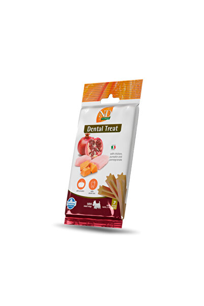 N&D TREAT ND PUMPKIN DOG CHICK POMEG ADULT MINI DİŞ SAĞLIĞI ÖDÜLÜ