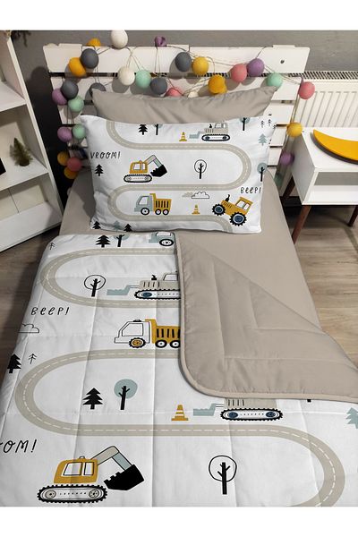 yok yok evim eve dair her şey Quilting Silicone Fiber Filled Dipper Business Machinery 4 Pcs Single Bed Cover Fitted Sheet Set