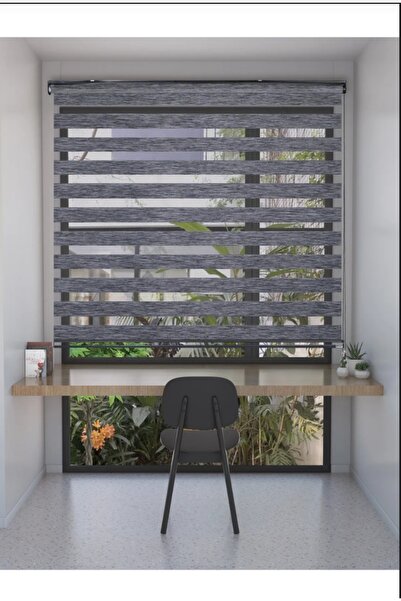ömer ilhan zebra stor perde bambu gri çizgil isilinebilir zebra stor perdealü...