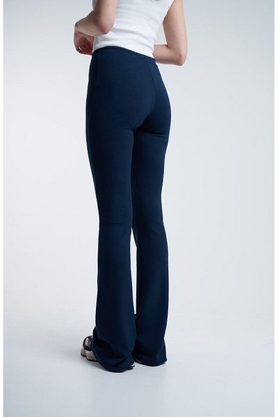 citycenterfashion Women's Waist Tied Grassed Flared Modal Trousers Cty-Abr-2046