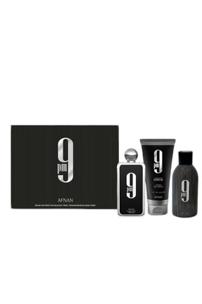 Afnan AFNAN 9PM, set cadou EDP 100 ml + gel de duș 150 ml + spray deodorant, bărbați