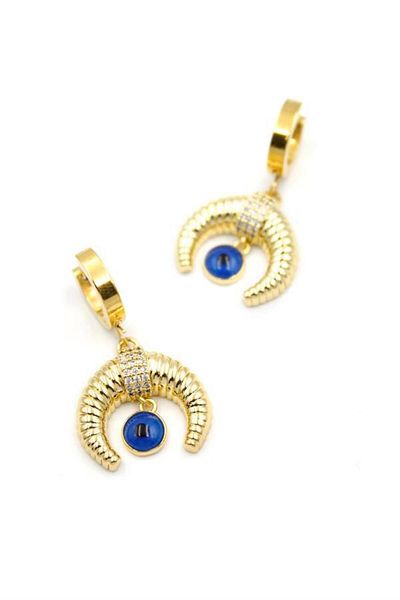 MR RZN STORE Crescent Earrings - Gold