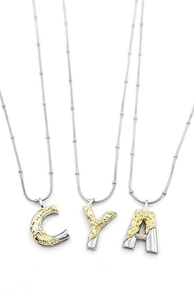 Royaleks 24-Piece Letter Necklace - Silver