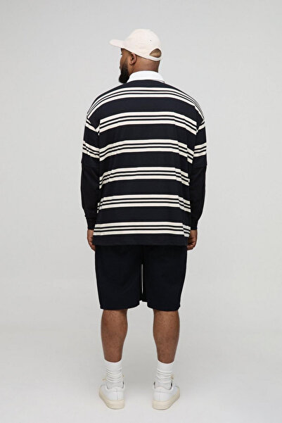 vladivosto Ekstra Bol Kalıp Beli Lastikli Büyük Beden Baggy Oversize Dizüstü Bermuda Şort