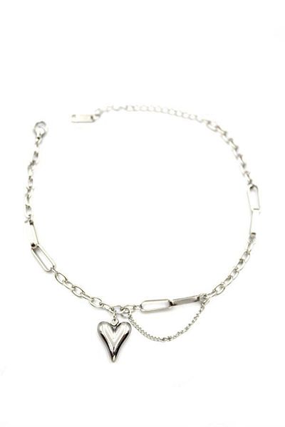 MR RZN STORE Heart anklet - silver