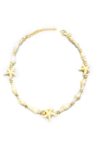MR RZN STORE Seashell Anklet - White