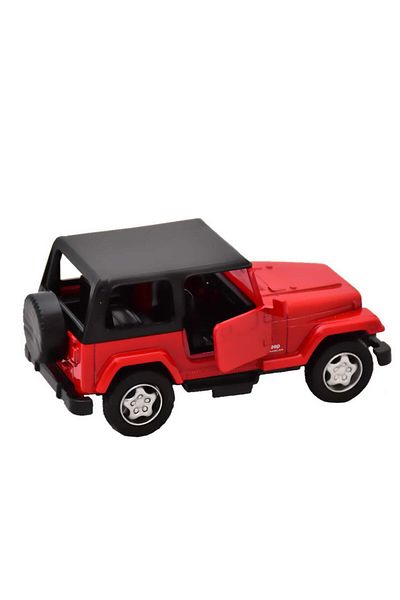 ferman's home 1:32 Jeep Wrangler Red Metal Opens Doors 13 Cm. Model Car