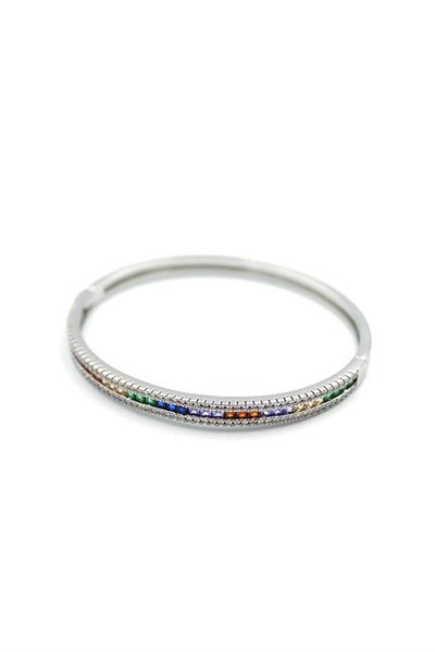 MR RZN STORE Zircon Stone Bracelet - Silver