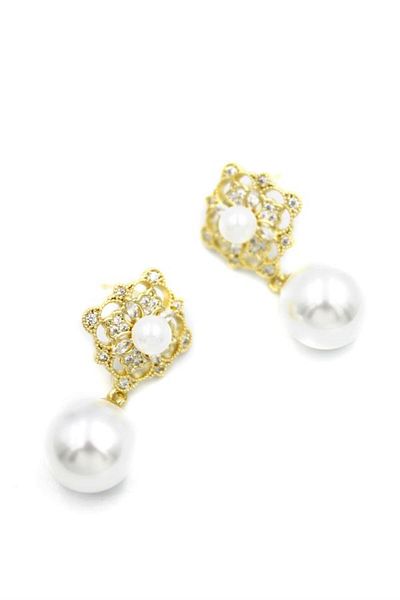 Royaleks Pearl Earrings - Gold
