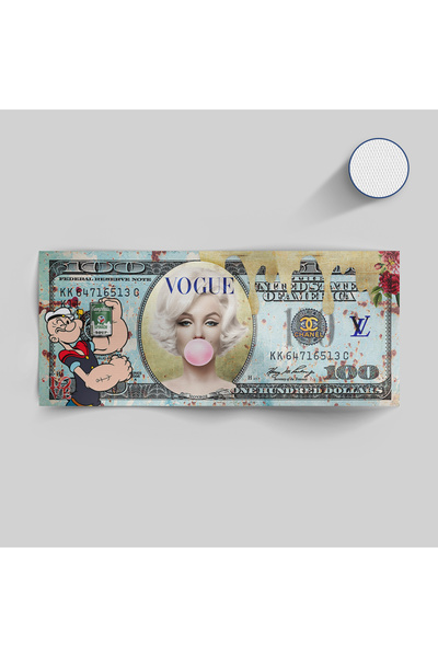 Yzc Store Monroe Poster | Dolar Kanvas Tablo | Sinema İkonu & Para Temalı Duv...