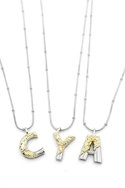 Royaleks 24-Piece Letter Necklace - Silver
