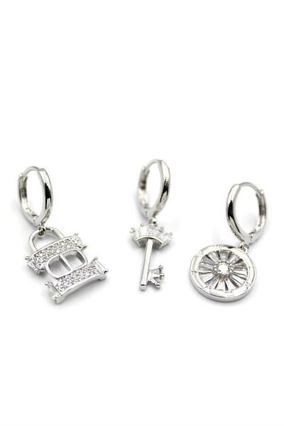 MR RZN STORE 3 Cd Earrings - Silver