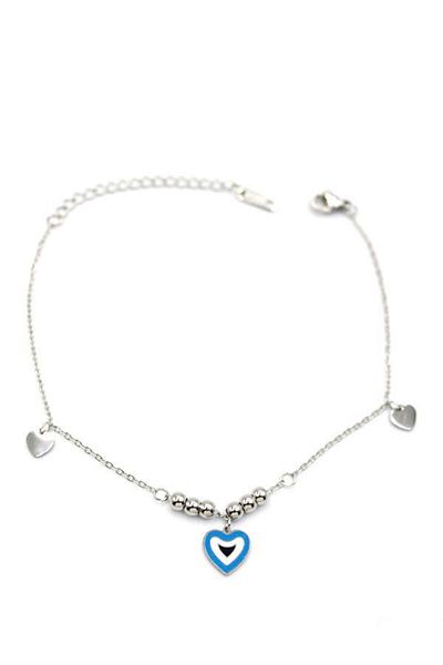 MR RZN STORE Heart anklet - silver