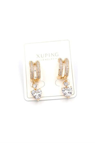 Royaleks Heart stone earrings - gold