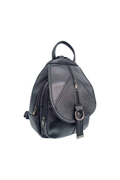 EVoStyle Rucsac Dama EVoStyle Eveline R90-N, Piele Naturală, 30 x 23 x 10, Negru