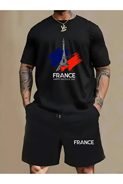 PAVRO بدلة رياضية للجنسين من القماش المريح مع شورت